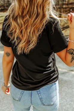 Clearance Dear-Lover CRAWFISH BOIL CREW Graphic Casual T Shirt Black