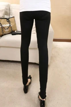 Sale Dear-Lover Criss Cross Mesh Insert High Waist Skinny Leggings Black