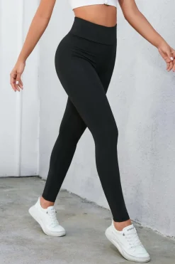 New Dear-Lover Criss Cross Tummy Control High Waist Leggings Black