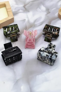 Outlet Dear-Lover black Cutout Square Claw Clip Color black
