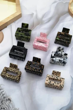 Outlet Dear-Lover black Cutout Square Claw Clip Color black