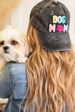 Clearance Dear-Lover DOG MAMA Baseball Cap Black