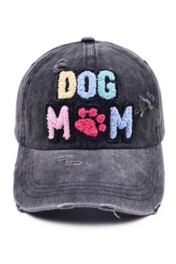 Clearance Dear-Lover DOG MAMA Baseball Cap Black