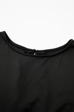 Online Dear-Lover Dolman Sleeve Belted Straight Leg Jumpsuit Black