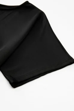 Online Dear-Lover Dolman Sleeve Belted Straight Leg Jumpsuit Black