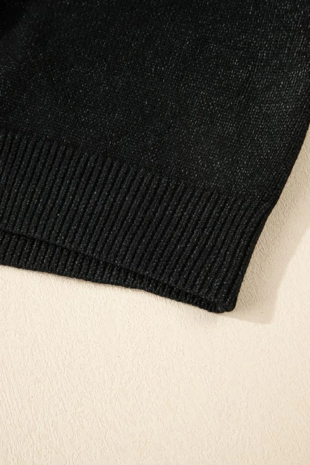 Hot Dear-Lover Drawstring Hooded Button Up Drop Shoulder Sweater Cardigan Black