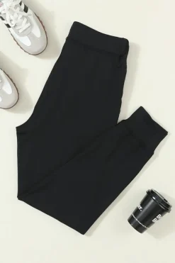 New Dear-Lover Drawstring Waist Pocketed Joggers Black