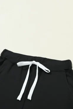 New Dear-Lover Drawstring Waist Pocketed Joggers Black
