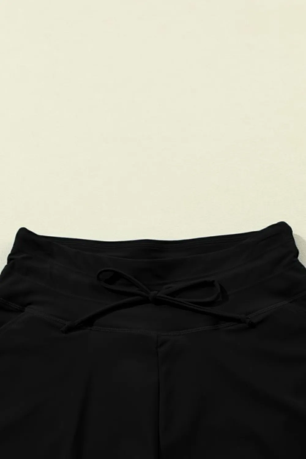 Clearance Dear-Lover Drawstring Wide Leg Swim Shorts Black