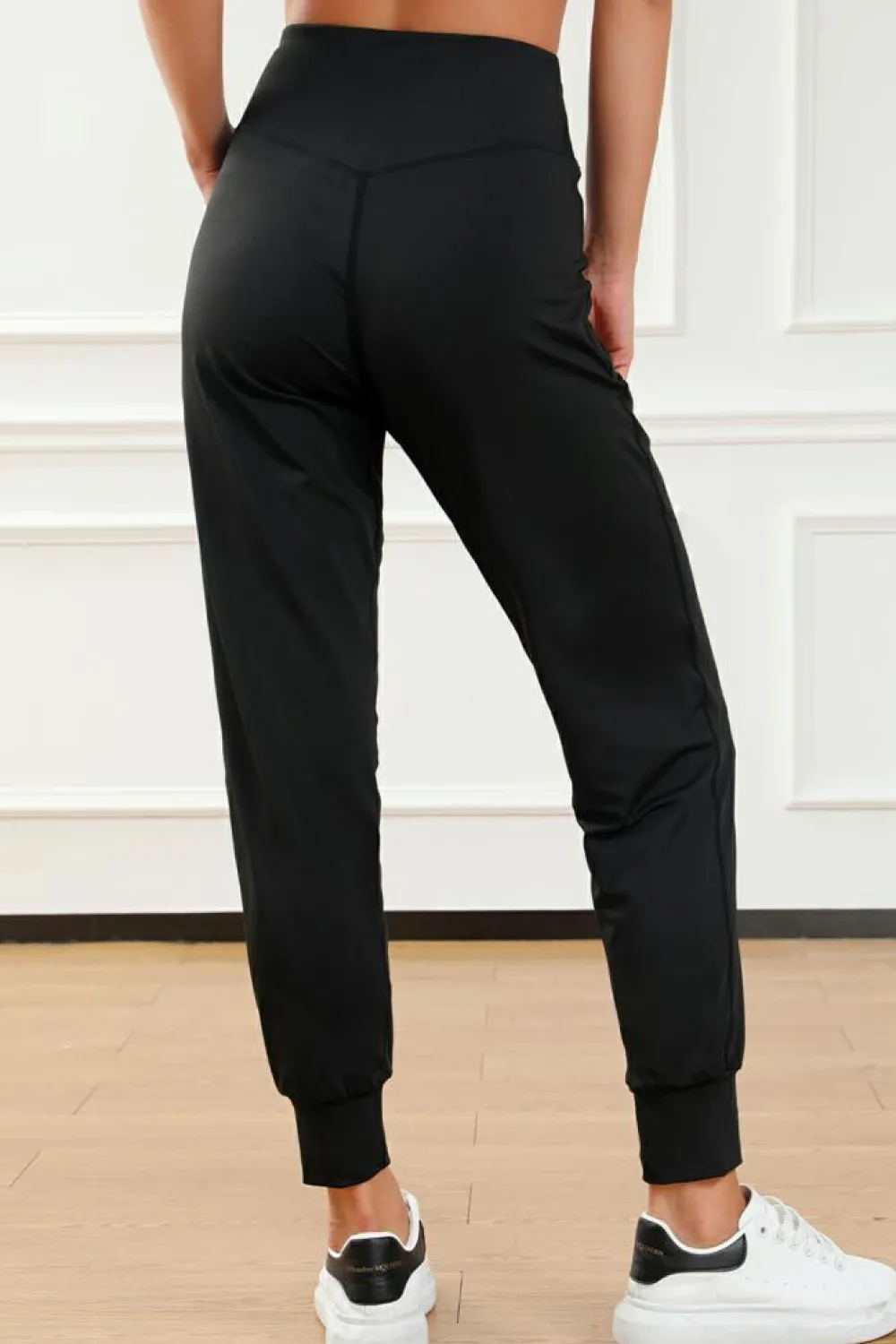Outlet Dear-Lover Exposed Seam High Waist Pocketed Joggers Black