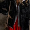 New Dear-Lover Fake Two-Piece Hooded Zip-Up Denim Jacket Black