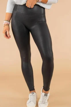 Hot Dear-Lover Faux Leather Skinny Leggings Black