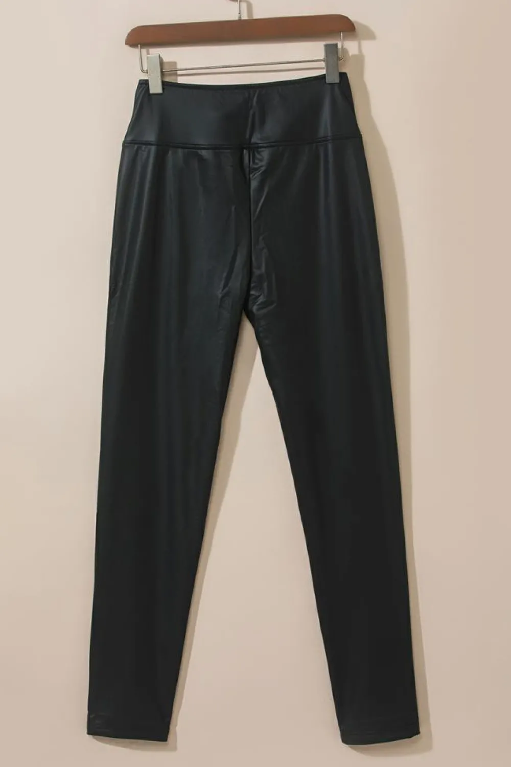 Hot Dear-Lover Faux Leather Skinny Leggings Black