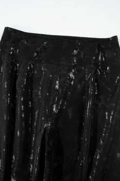 Best Dear-Lover Faux Leather Splits High Waist Leggings Black
