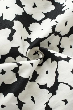 Online Dear-Lover Floral Contrast Ric Rac Layered Ruffle Sleeve Blouse Black