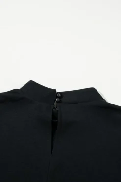 Outlet Dear-Lover Flutter Sleeve Crew Neck Shift Dress Black