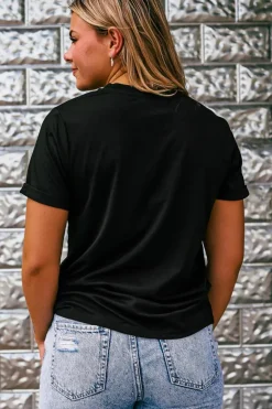 Discount Dear-Lover Food Lovers Slogan Graphic T Shirt Black