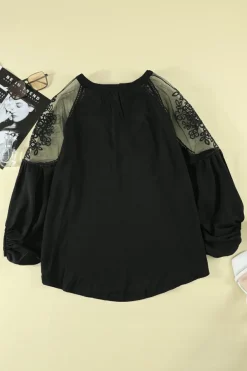 Best Dear-Lover Formal Invitation Lace Blouse Black