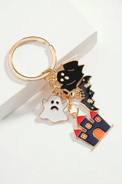 Fashion Dear-Lover Funny Halloween Element Pendant Keychain Black