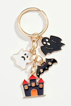Fashion Dear-Lover Funny Halloween Element Pendant Keychain Black