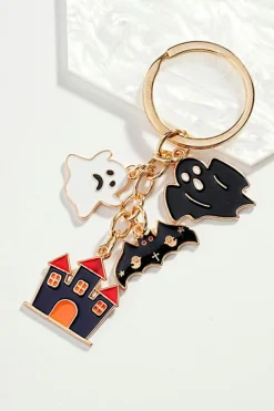 Fashion Dear-Lover Funny Halloween Element Pendant Keychain Black