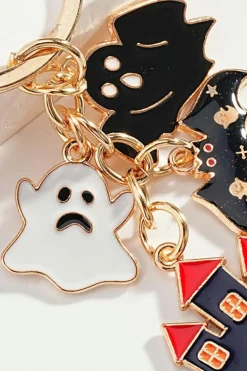Fashion Dear-Lover Funny Halloween Element Pendant Keychain Black