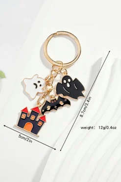 Fashion Dear-Lover Funny Halloween Element Pendant Keychain Black