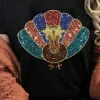 New Dear-Lover Glitter Turkey Heat Transfer Printing Thanksgiving T Shirt Black