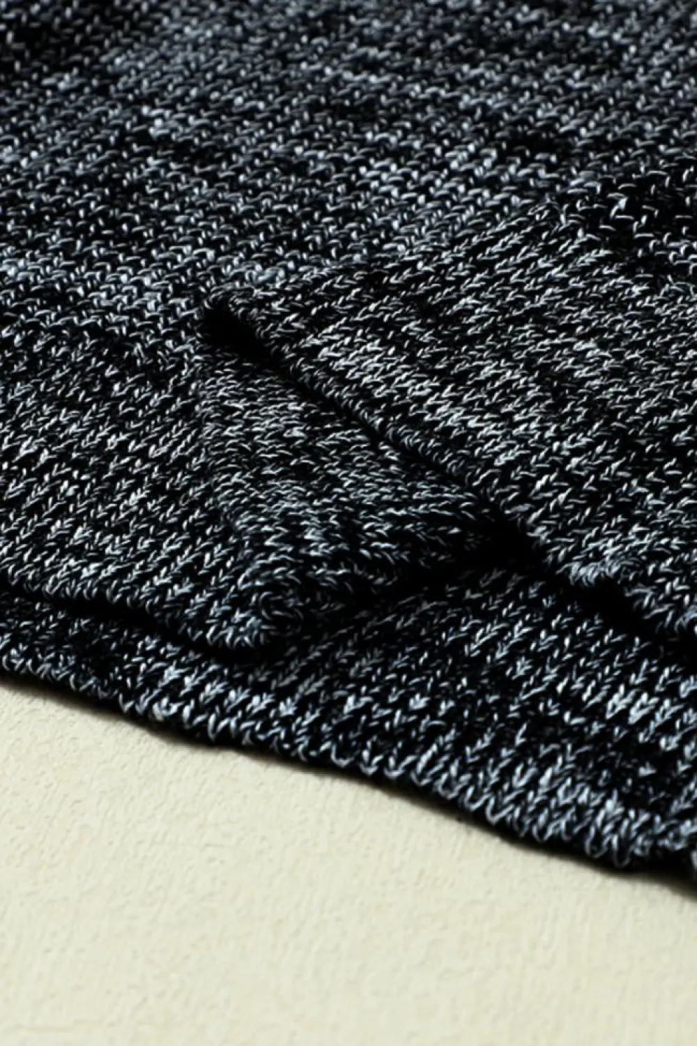 New Dear-Lover Glittering Long Sleeve Tunic Sweater Black