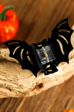 New Dear-Lover Halloween Bat Shape Hair Claw Clip Black