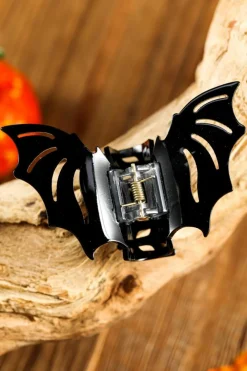 New Dear-Lover Halloween Bat Shape Hair Claw Clip Black