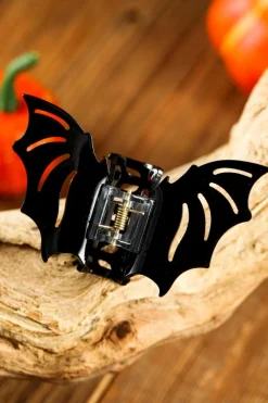 New Dear-Lover Halloween Bat Shape Hair Claw Clip Black