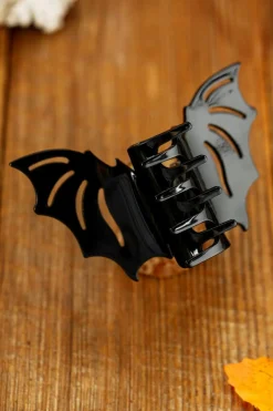 New Dear-Lover Halloween Bat Shape Hair Claw Clip Black