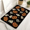 Best Dear-Lover Halloween Pumpkin Ghost Print Door Ground Mat Black