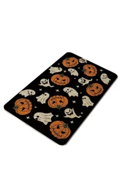Best Dear-Lover Halloween Pumpkin Ghost Print Door Ground Mat Black
