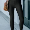 Hot Dear-Lover High Rise Tight Leggings with Waist Cincher Black