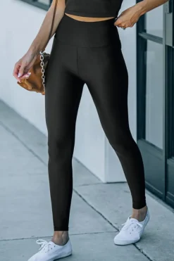 Hot Dear-Lover High Rise Tight Leggings with Waist Cincher Black