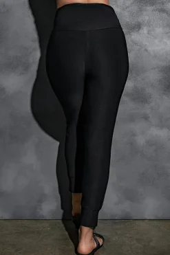 Fashion Dear-Lover High Waist Pleated Pocket Leggings Black