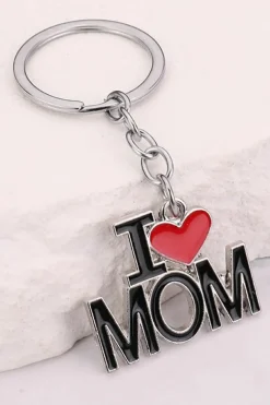 Discount Dear-Lover I LOVE MOM Keychain Black
