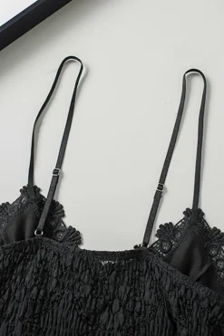 Hot Dear-Lover Lace Bralette Crop Top Black