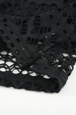 Best Dear-Lover Lace Shorts Attached Swim Bottom Black