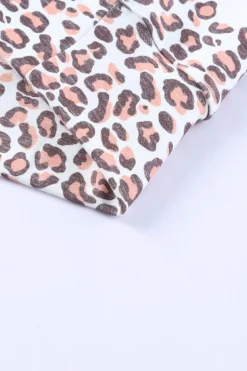 Sale Dear-Lover Leopard Bleached Pullover Sweatshirt Black