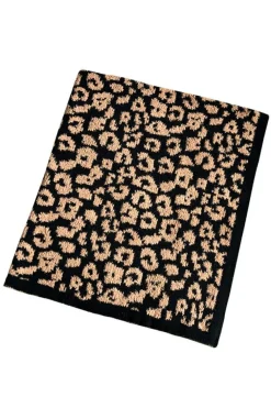Outlet Dear-Lover Leopard Grain Knitting Blanket 127*152CM Black