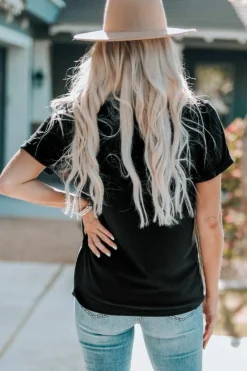 Best Dear-Lover Leopard XOXO Print T Shirt Black