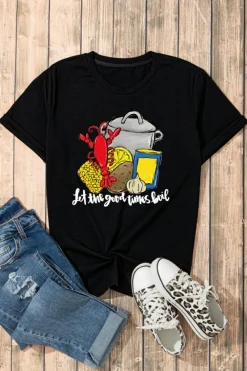 Best Dear-Lover let the good time boil Fashion Graphic Tee Black