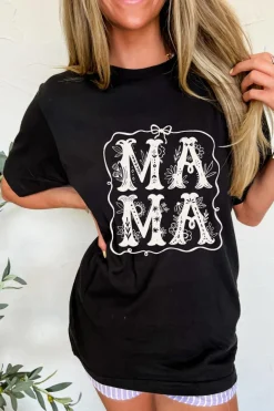 Outlet Dear-Lover MAMA Artistic Graphic Tee Black