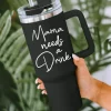 Outlet Dear-Lover Mama Needs A Drink Stainless Steel Portable Cup 40oz Black