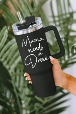 Outlet Dear-Lover Mama Needs A Drink Stainless Steel Portable Cup 40oz Black
