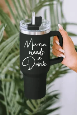 Outlet Dear-Lover Mama Needs A Drink Stainless Steel Portable Cup 40oz Black
