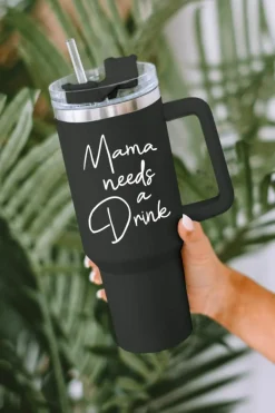 Outlet Dear-Lover Mama Needs A Drink Stainless Steel Portable Cup 40oz Black